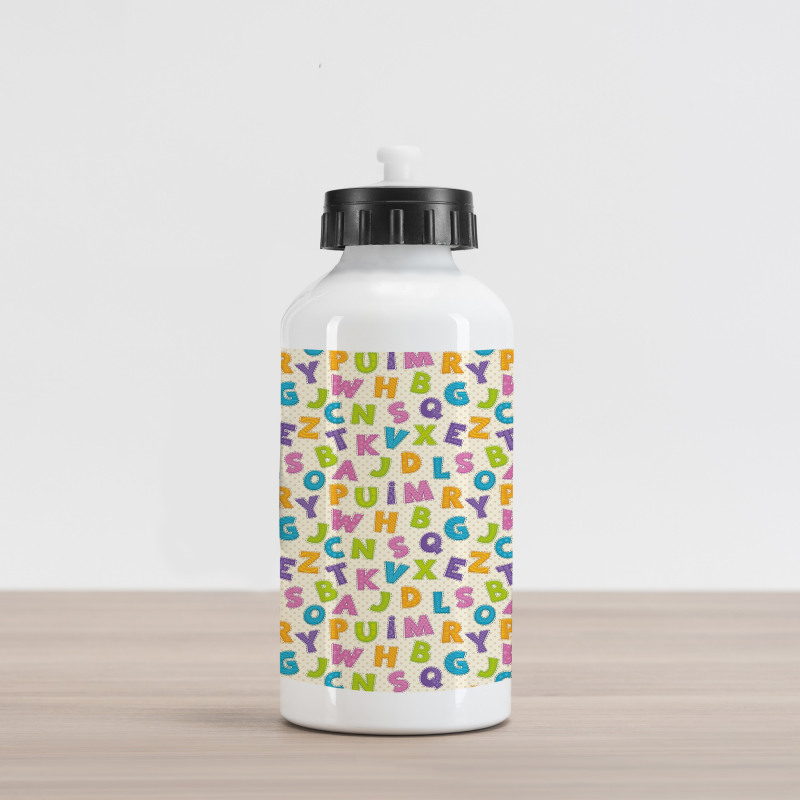 Letters Alphabet ABC Aluminum Water Bottle