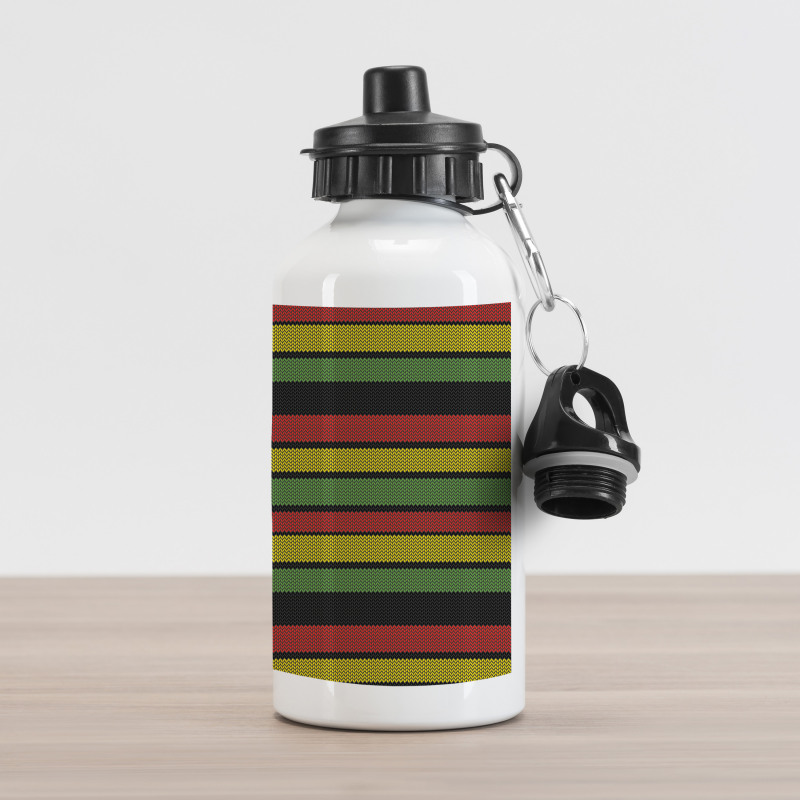 Knitted Rasta Lines Aluminum Water Bottle