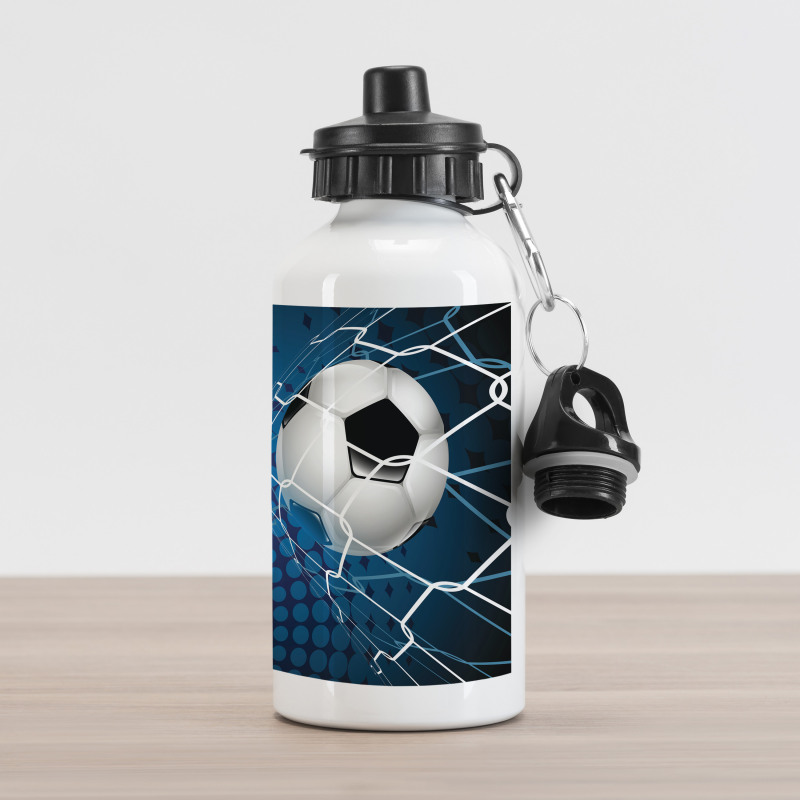 Abstract Goal Pattern Aluminum Water Bottle