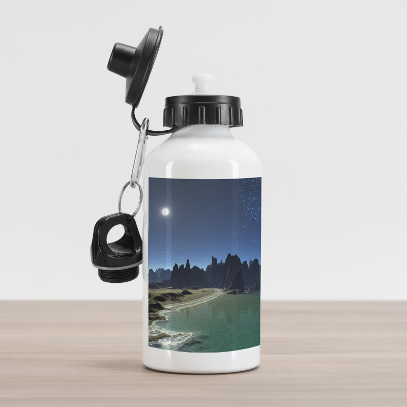 Earth from Alien Shores Aluminum Water Bottle