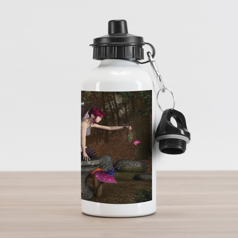 Mythical Creature Forest Aluminum Water Bottle