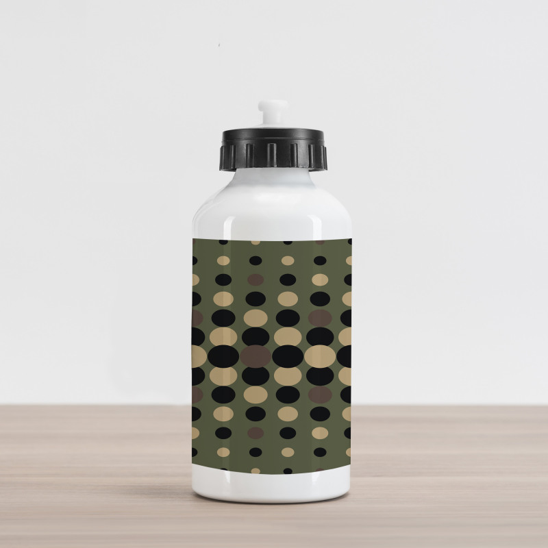 Halftone Circles Aluminum Water Bottle