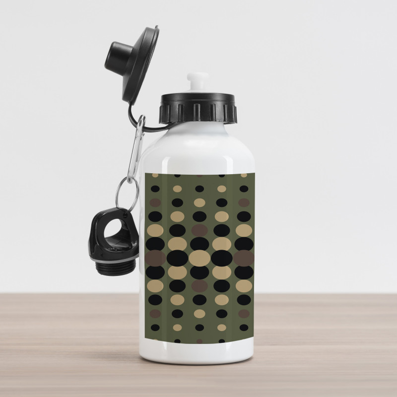 Halftone Circles Aluminum Water Bottle