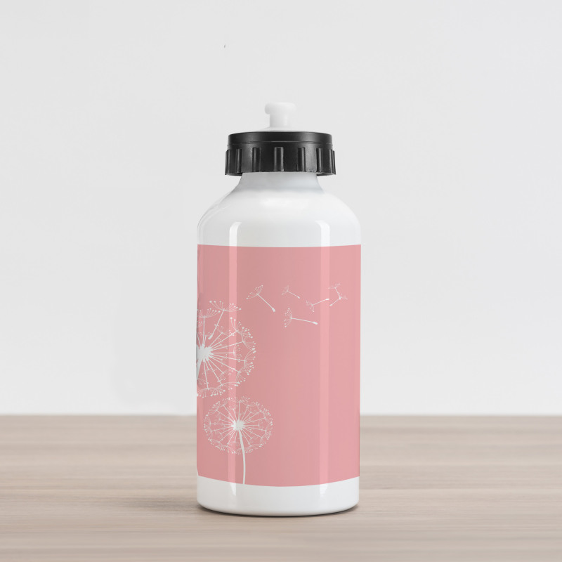 Sketch Style Flowers Aluminum Water Bottle