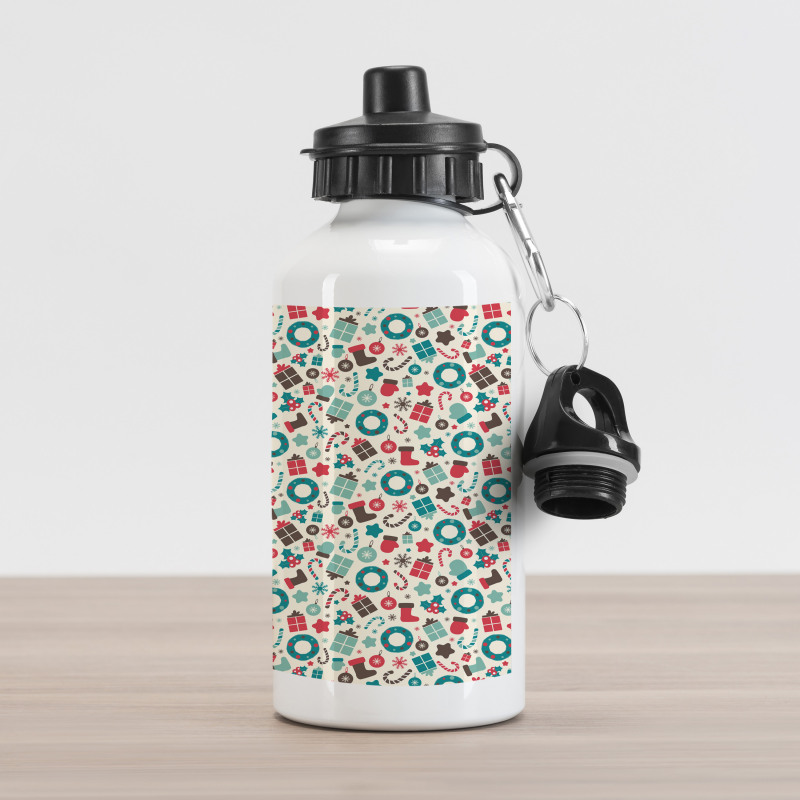 Retro New Year Party Aluminum Water Bottle