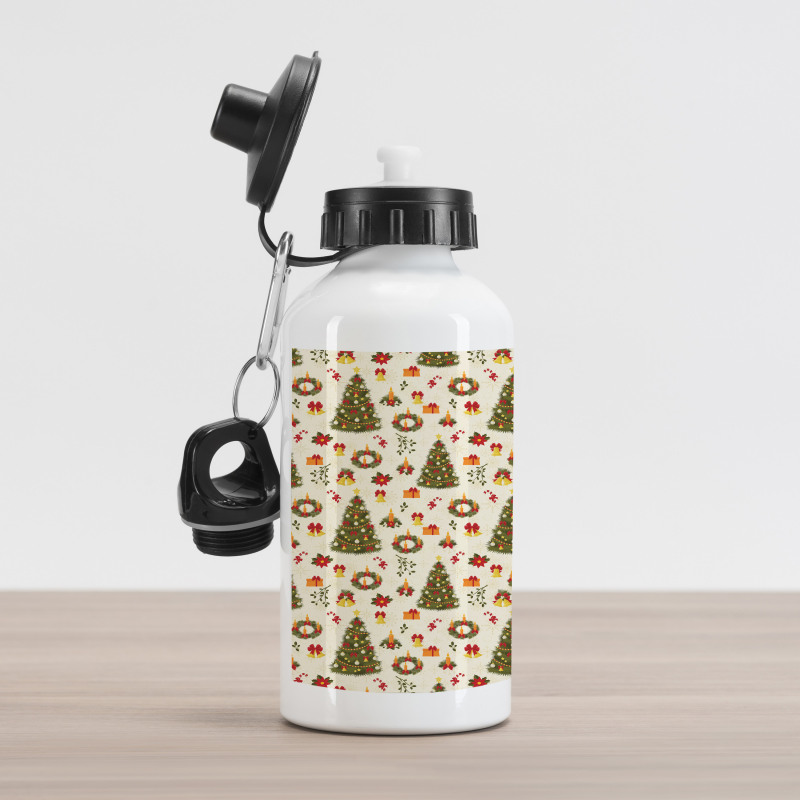 Cartoon Trees Bells Aluminum Water Bottle