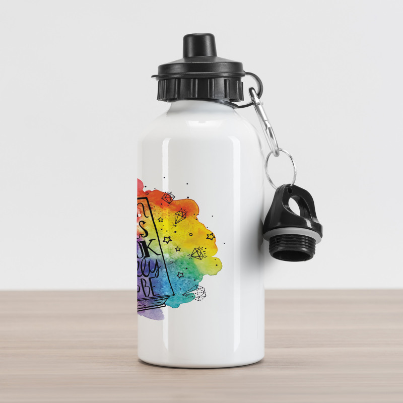 Words Between Pages Vivid Aluminum Water Bottle