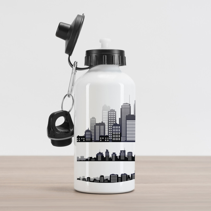 Long Buildings Skyline Aluminum Water Bottle