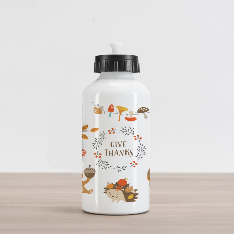 Cartoon Festival Aluminum Water Bottle