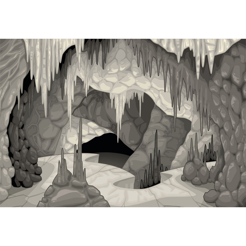 Cavern with Stalagmites Aluminum Water Bottle