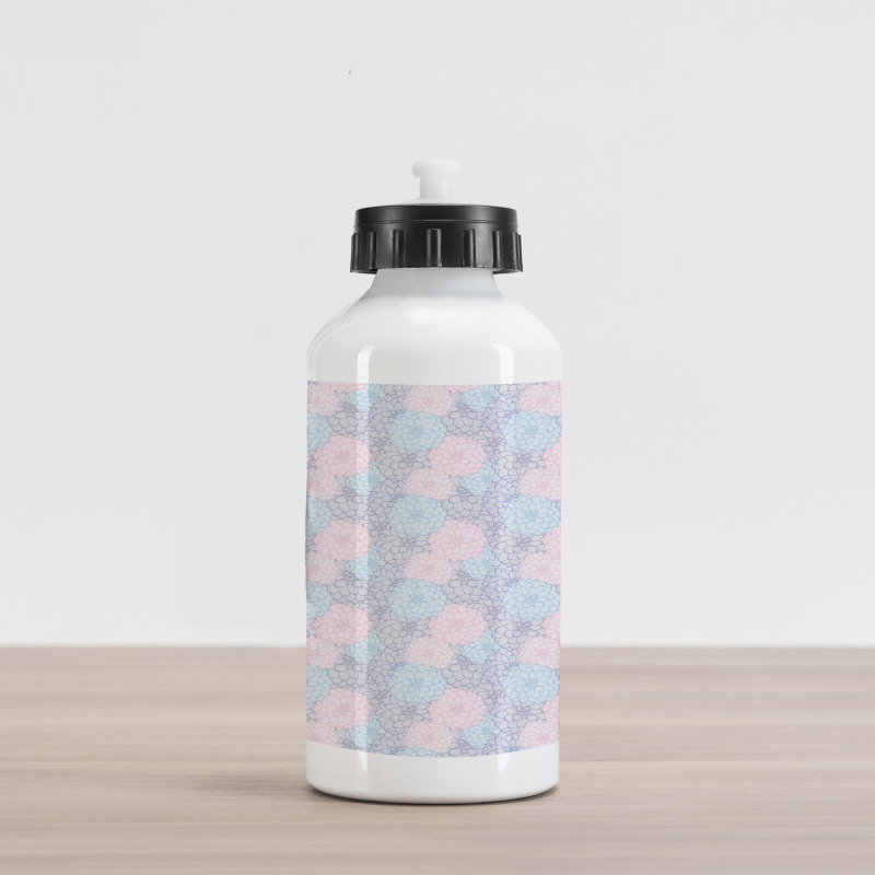 Hand Drawn Pale Blooms Aluminum Water Bottle