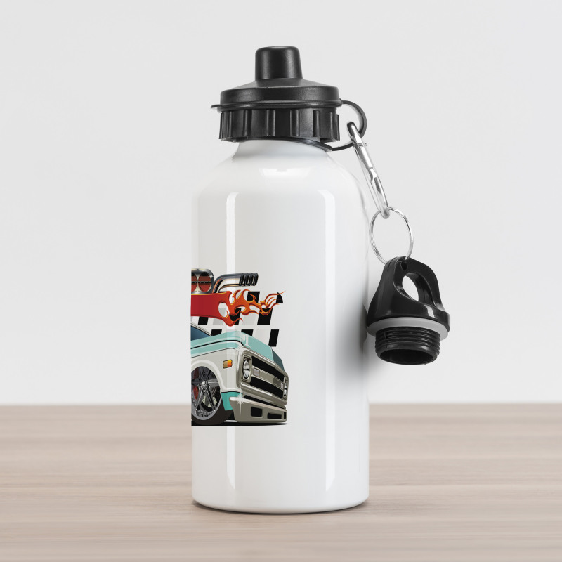 Lowrider Pickup Vehicle Aluminum Water Bottle