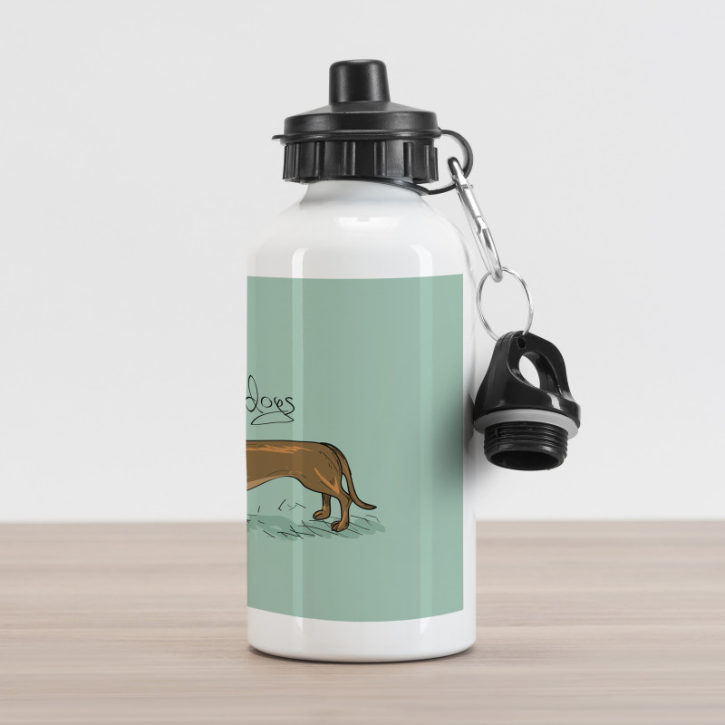 Detailed Puppy Design Aluminum Water Bottle