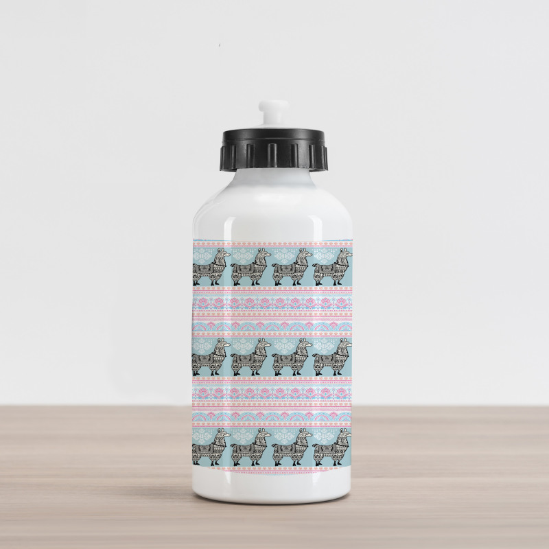 Patterned Alpaca Aluminum Water Bottle