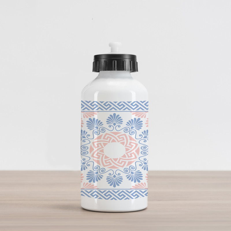 Pastel Floral Grecian Aluminum Water Bottle