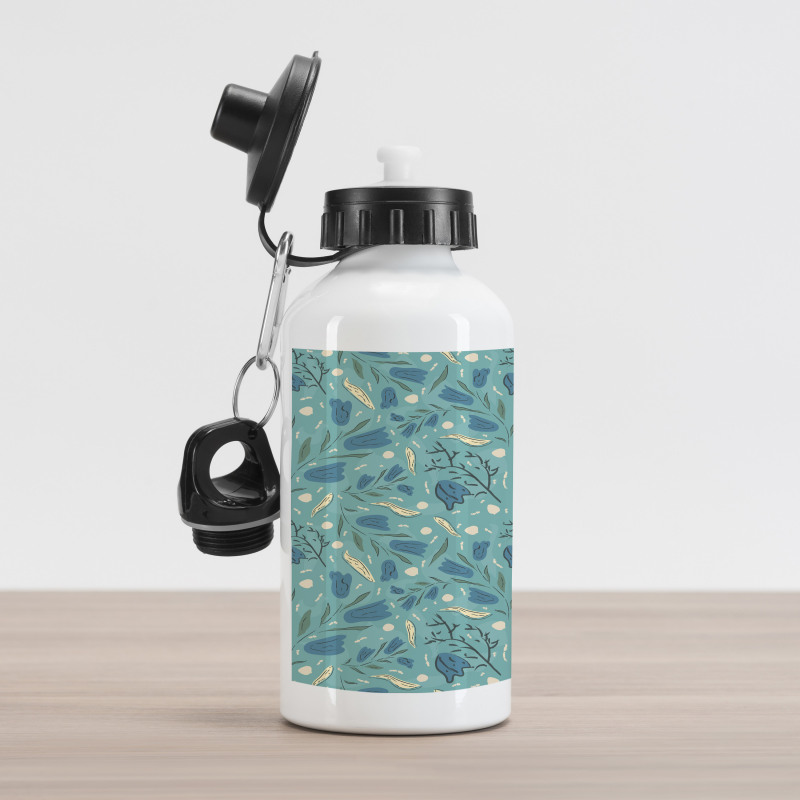 Aquarelle Floral Motif Aluminum Water Bottle