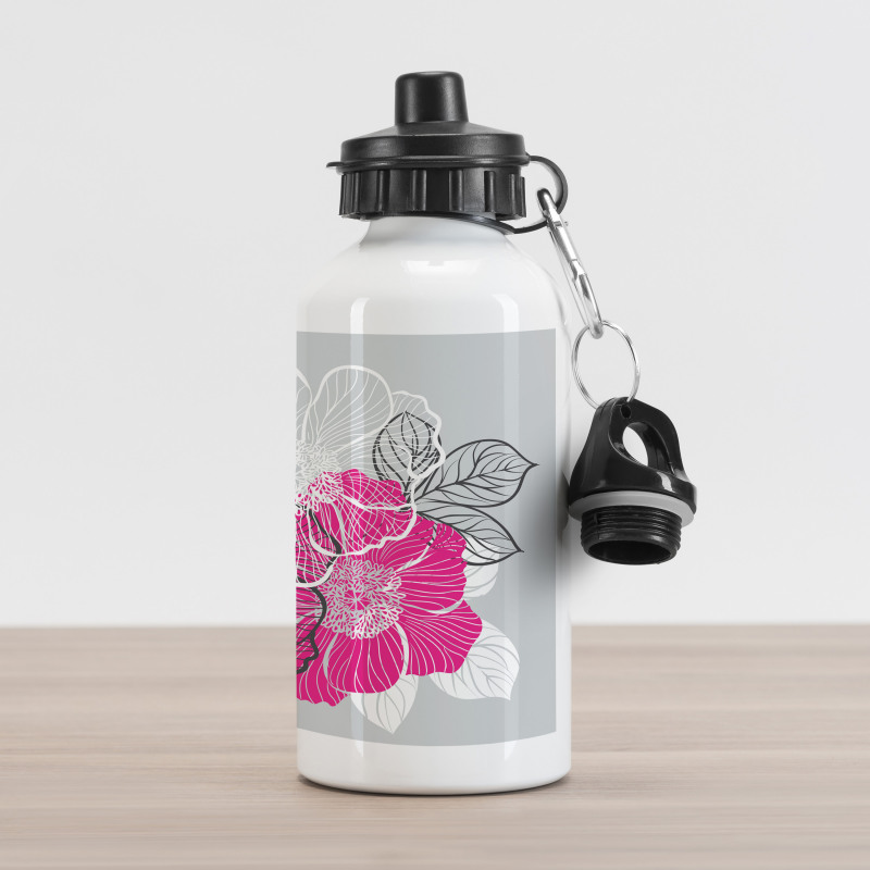 Abstract Bridal Peonies Aluminum Water Bottle