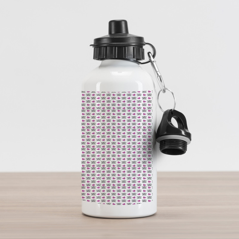 Emo Skulls Hearts Funky Aluminum Water Bottle