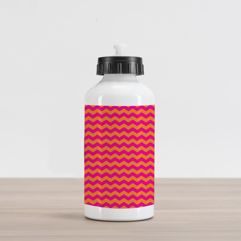 Zigzag Chevron Line Aluminum Water Bottle