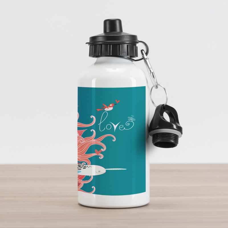 Arctic Whale and Bird Aluminum Water Bottle
