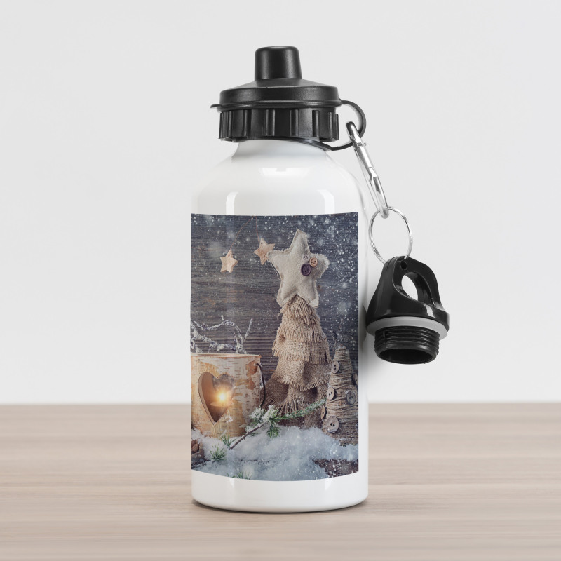 Candle Winter Holiday Aluminum Water Bottle
