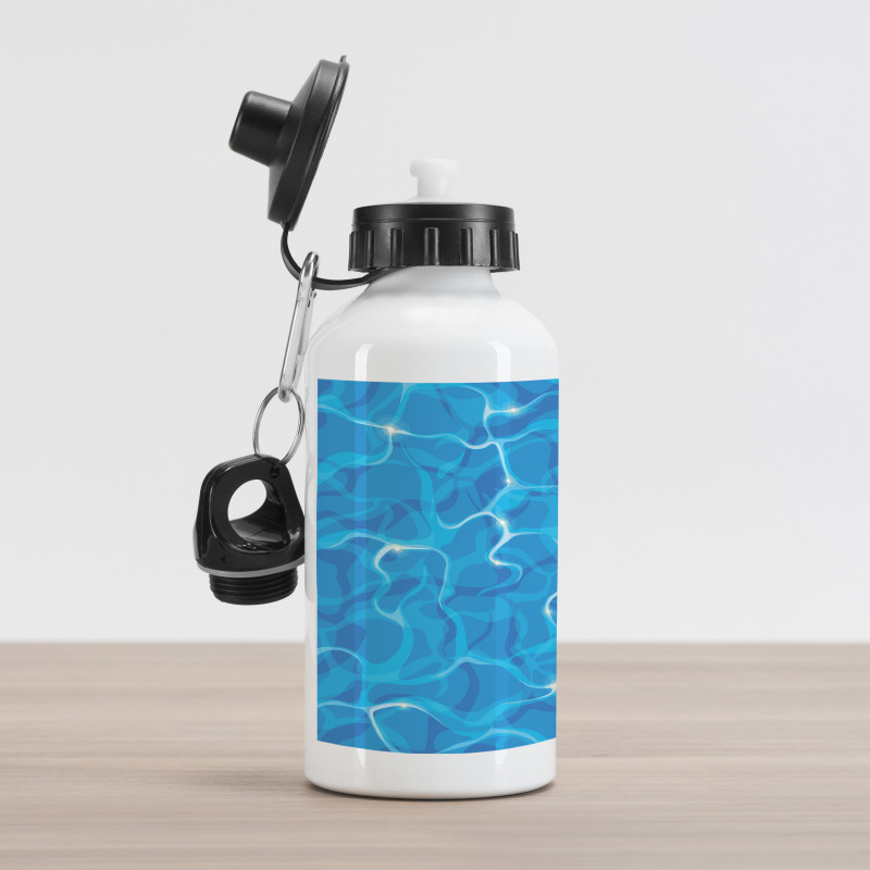 Vivid Water Surface Waves Aluminum Water Bottle