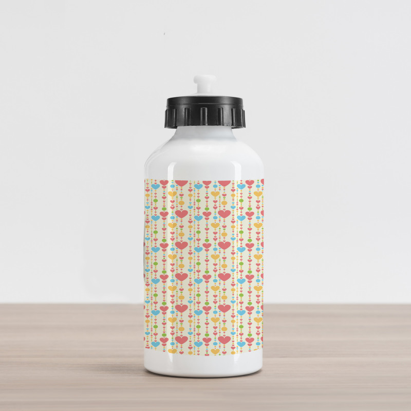 Hearts and Polka Dots Aluminum Water Bottle