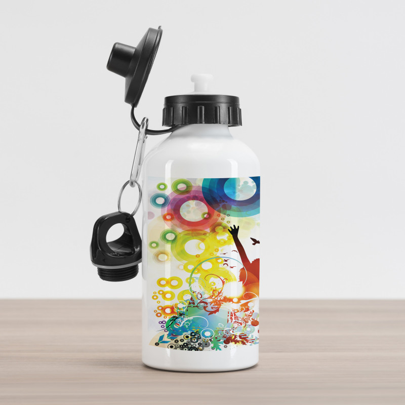 Abstract Woman Aluminum Water Bottle