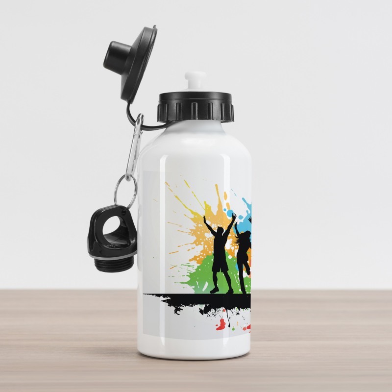 Dance Party People Colors Aluminum Water Bottle