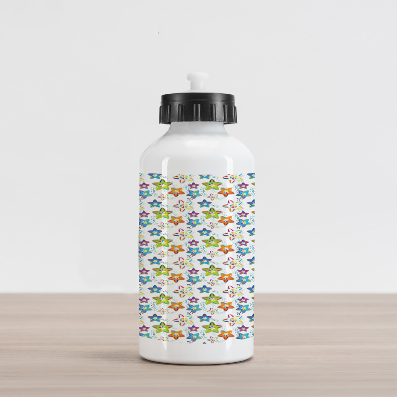 Colorful Celestial Shapes Aluminum Water Bottle