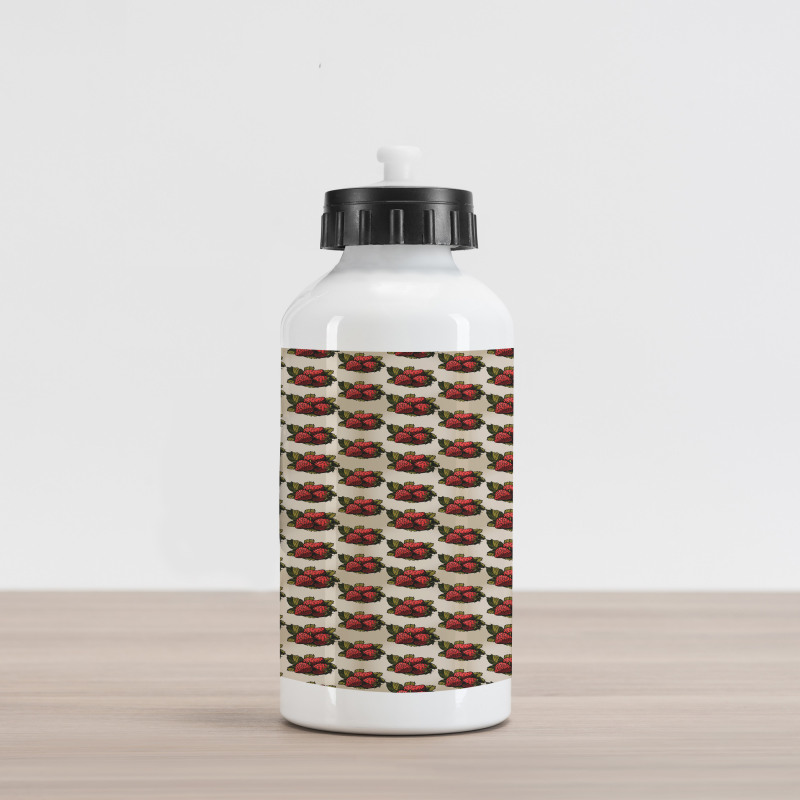 Hand Drawn Fruits Aluminum Water Bottle