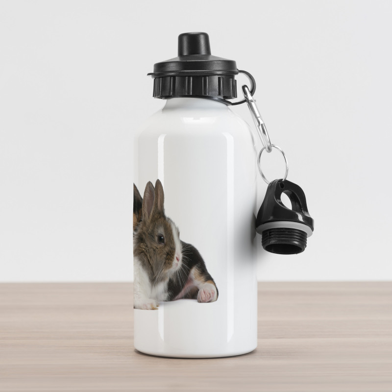 Rabbit Puppy Pet Friends Aluminum Water Bottle