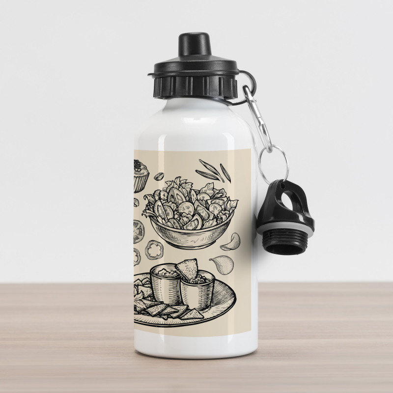 Nachos Croissant Tea Aluminum Water Bottle