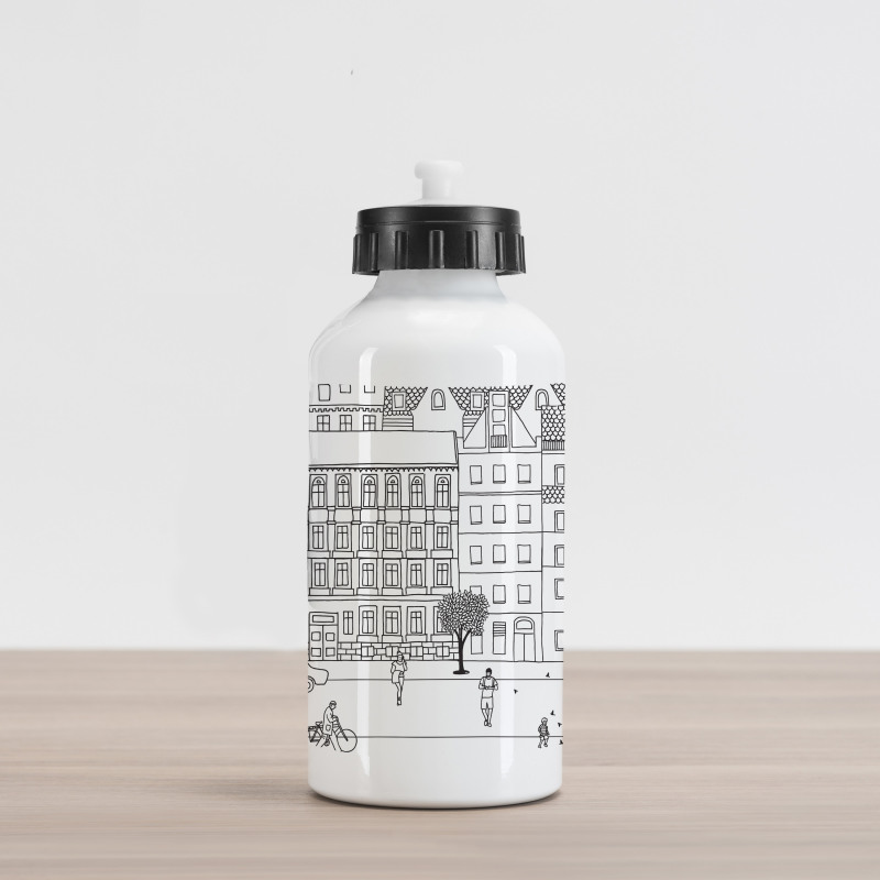 Monochrome Berlin Square Aluminum Water Bottle