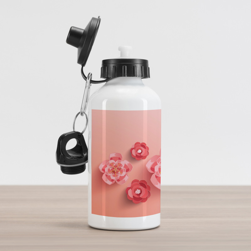 Pink Blossoms Aluminum Water Bottle