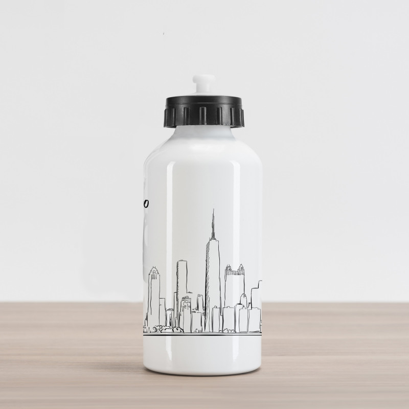 Downtown Sketch Aluminum Water Bottle