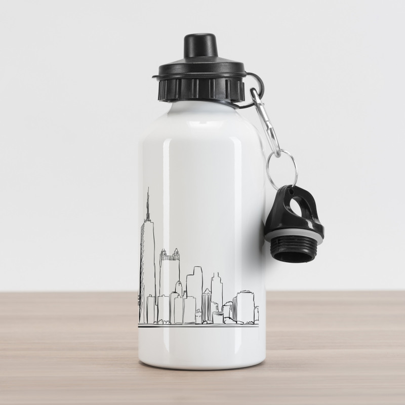 Downtown Sketch Aluminum Water Bottle