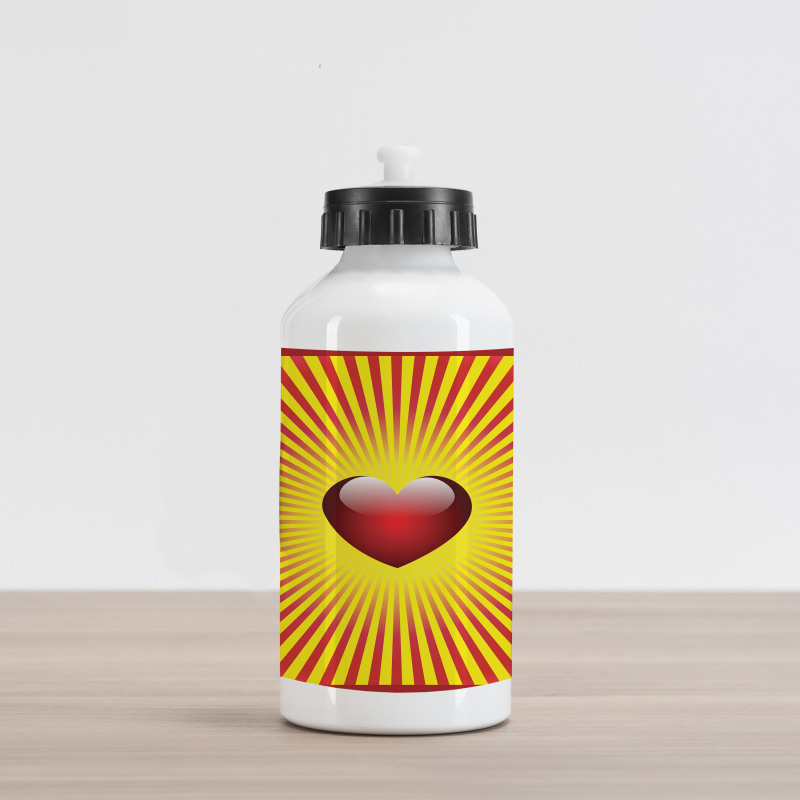 Ombre Love Stripes Aluminum Water Bottle