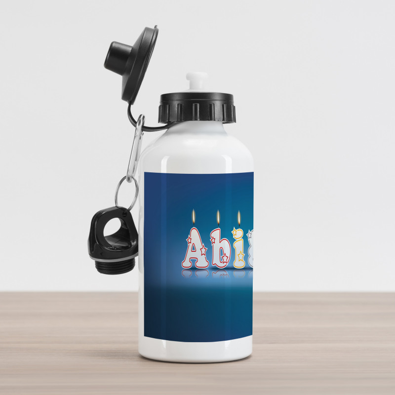 Alphabet Cake Topping Aluminum Water Bottle