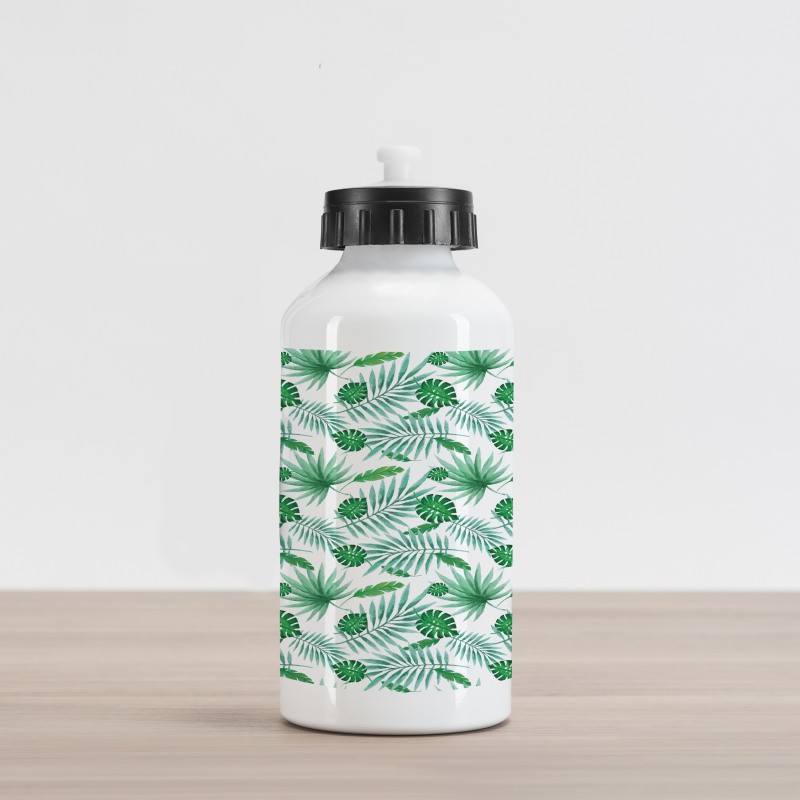 Watercolor Leafage Aluminum Water Bottle