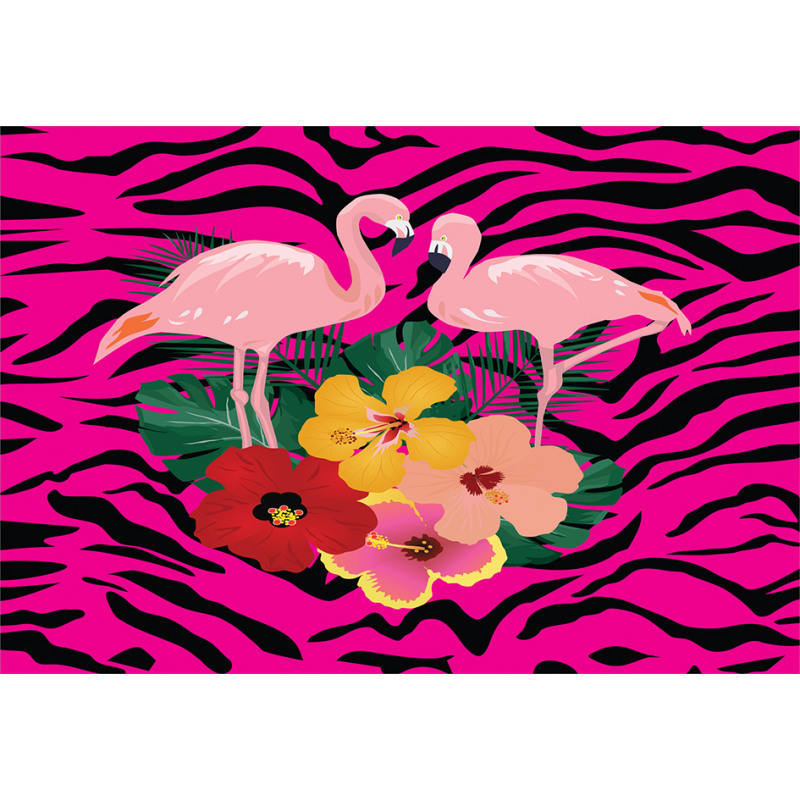 Exotic Flamingo Boho Aluminum Water Bottle