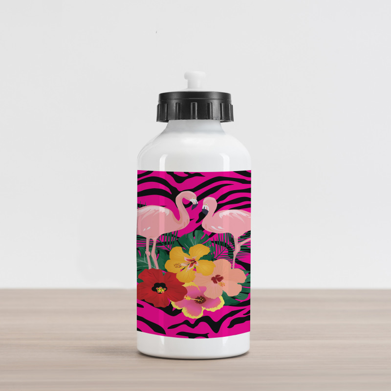 Exotic Flamingo Boho Aluminum Water Bottle