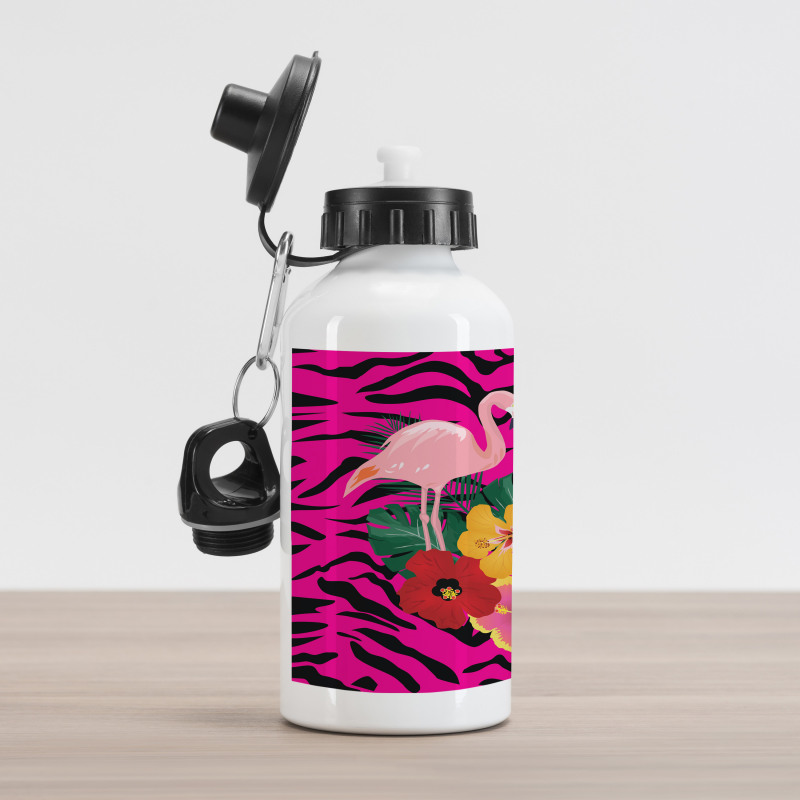 Exotic Flamingo Boho Aluminum Water Bottle