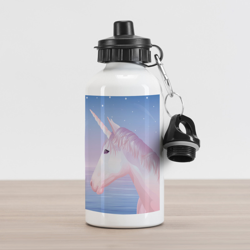 2 Akhal Teke Unicorns Aluminum Water Bottle