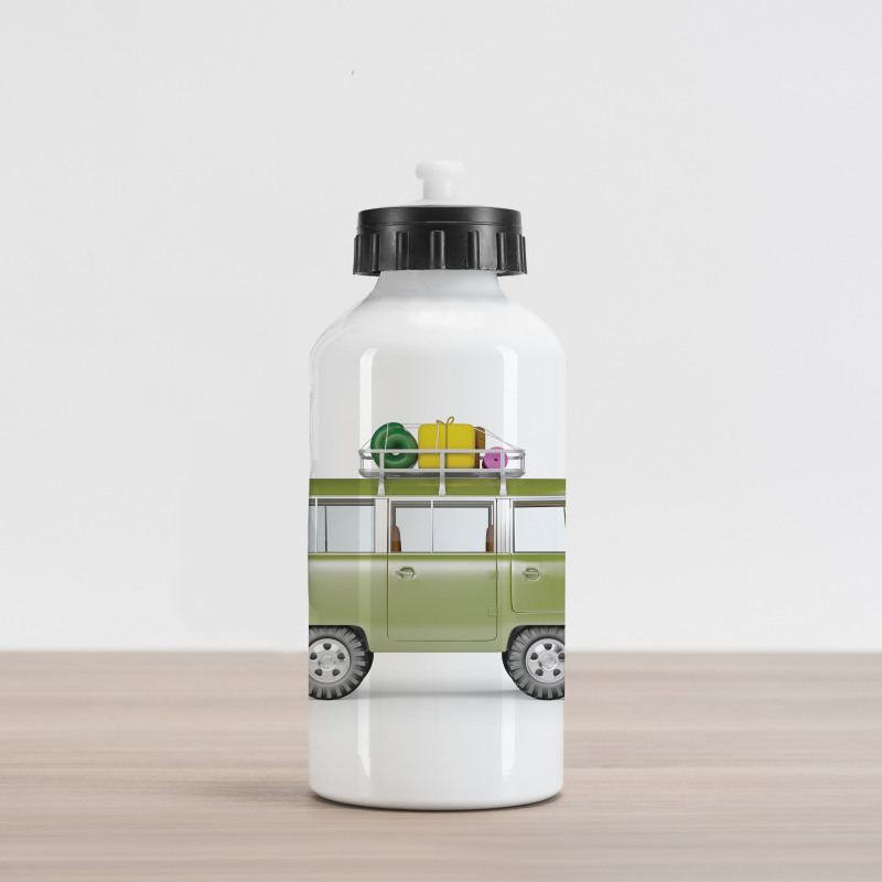 Retro Safari Van Africa Aluminum Water Bottle