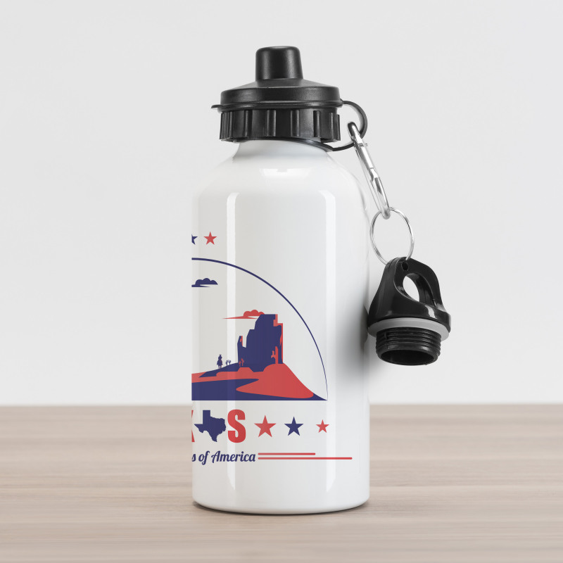 State Map Cowboy Aluminum Water Bottle