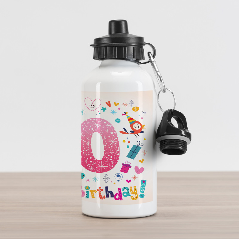 10 Years Kids Birthday Aluminum Water Bottle