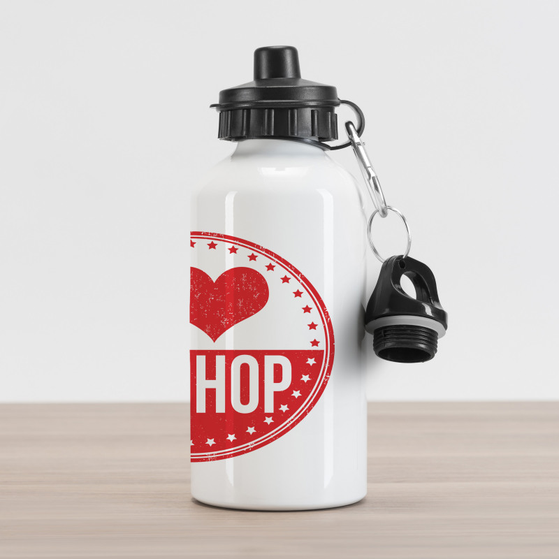 I Love Hip Hop Phrase Aluminum Water Bottle