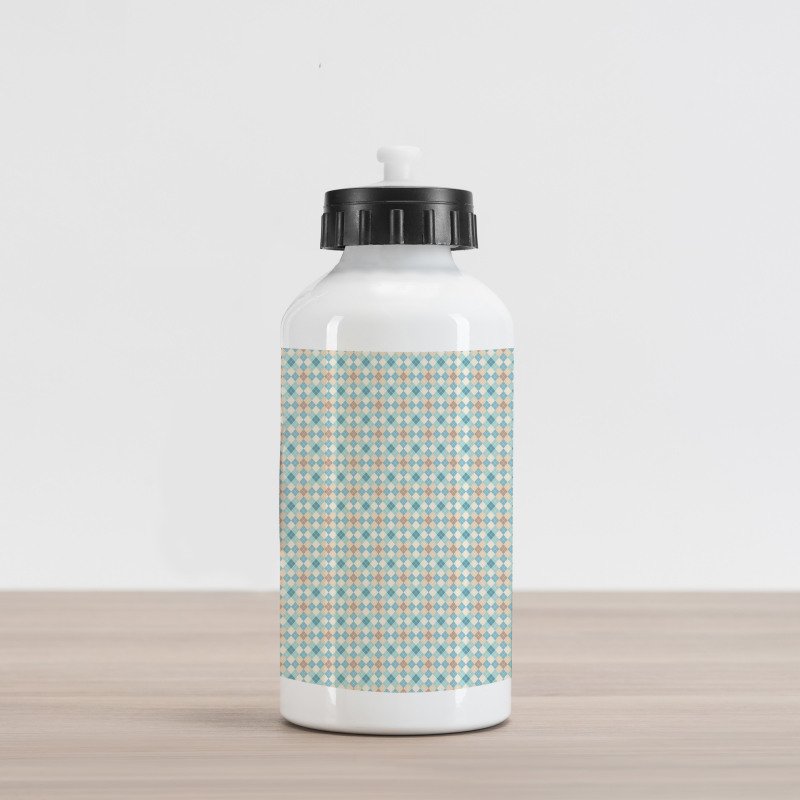 Pastel Rhombus Retro Aluminum Water Bottle