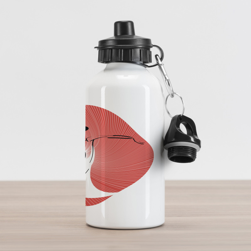 Dancer Drawn by Lines Aluminum Water Bottle